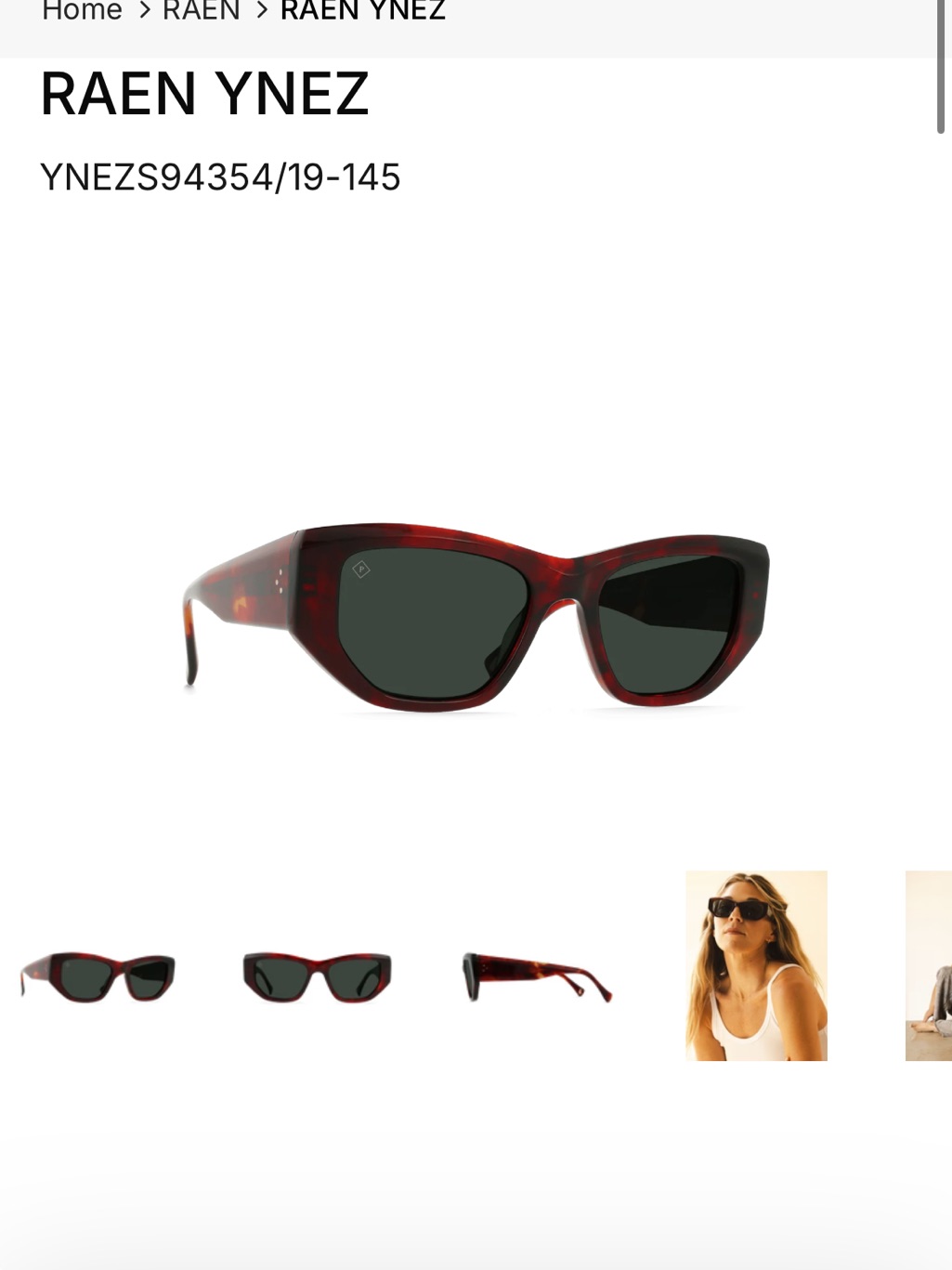 Raen Ynez Negroni Sunglasses